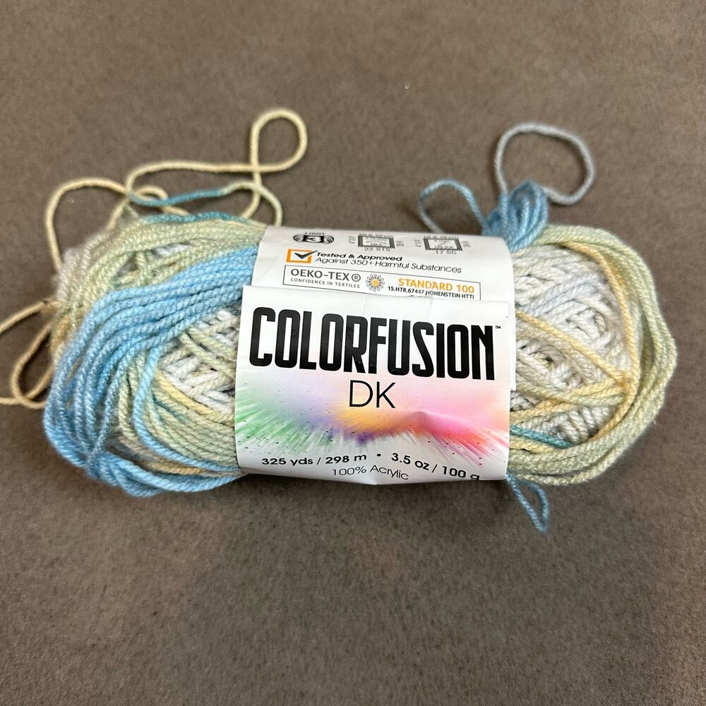 Premier Yarn Colorfusion DK 325 Yd 3.5 Oz Acrylic 1196096 Seaside Blue Yellow